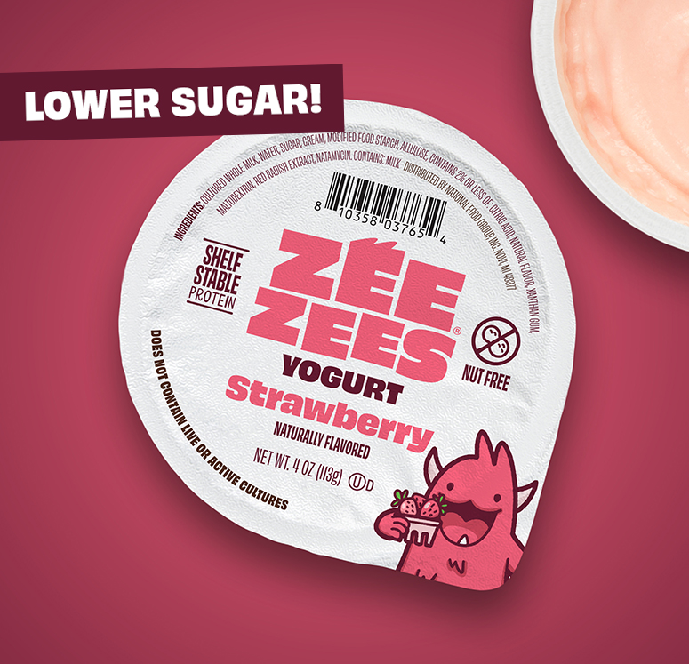 Zee Zees, Shelf Stable Yogurt, Strawberry, I/W, 4oz